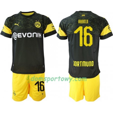 Koszulka Borussia Dortmund Akanji 16 Dziecięcy Wyjazdowe Koszulki Piłkarskie 2018-2019 Krótki Rękaw